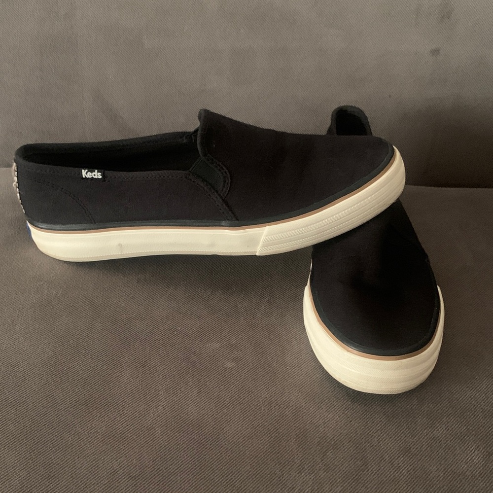 Keds Black Canvas Slip-Ons